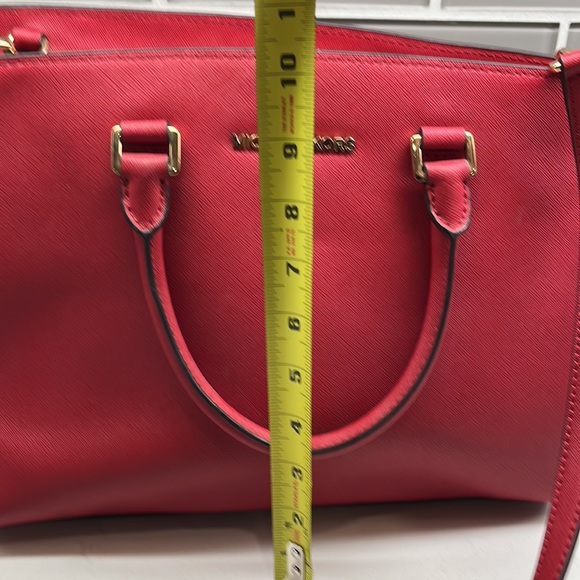 Michael Kors Red Crossbody Bag with Gold Accents - Picture 5 of 13